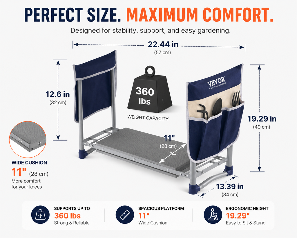 The Comfort Gardener™ 2-in-1 Garden Kneeler & Seat